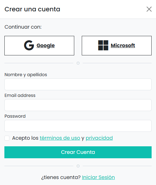 Crear una cuenta de usuario en AulaPay